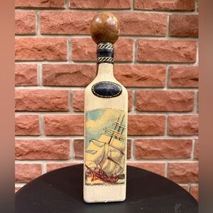 Fausto Corduri Italian leather-wrapped decanter bottle